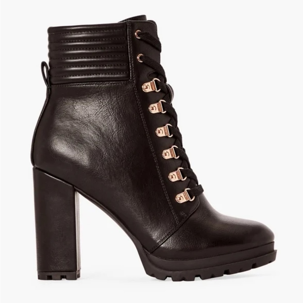Cute lace up lug bootie